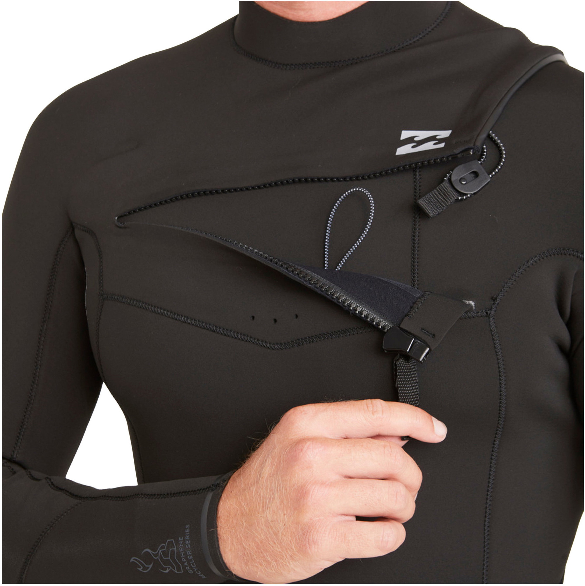 2025 Billabong Mens Absolute 5/4mm Chest Zip Wetsuit ABYW100194 - Black